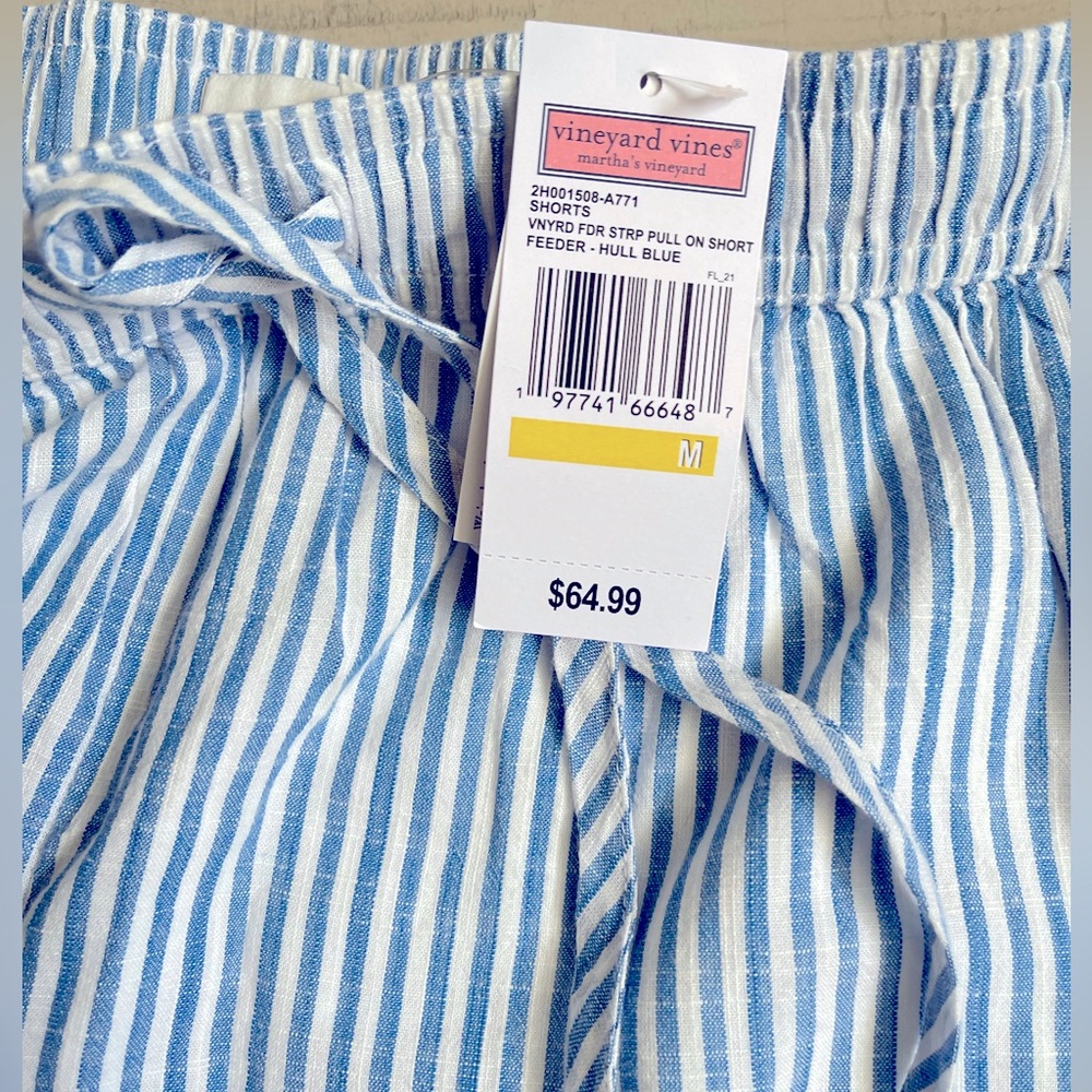 New with tags and never even tried on. Blue & white pull on shorts - Hull Blue.